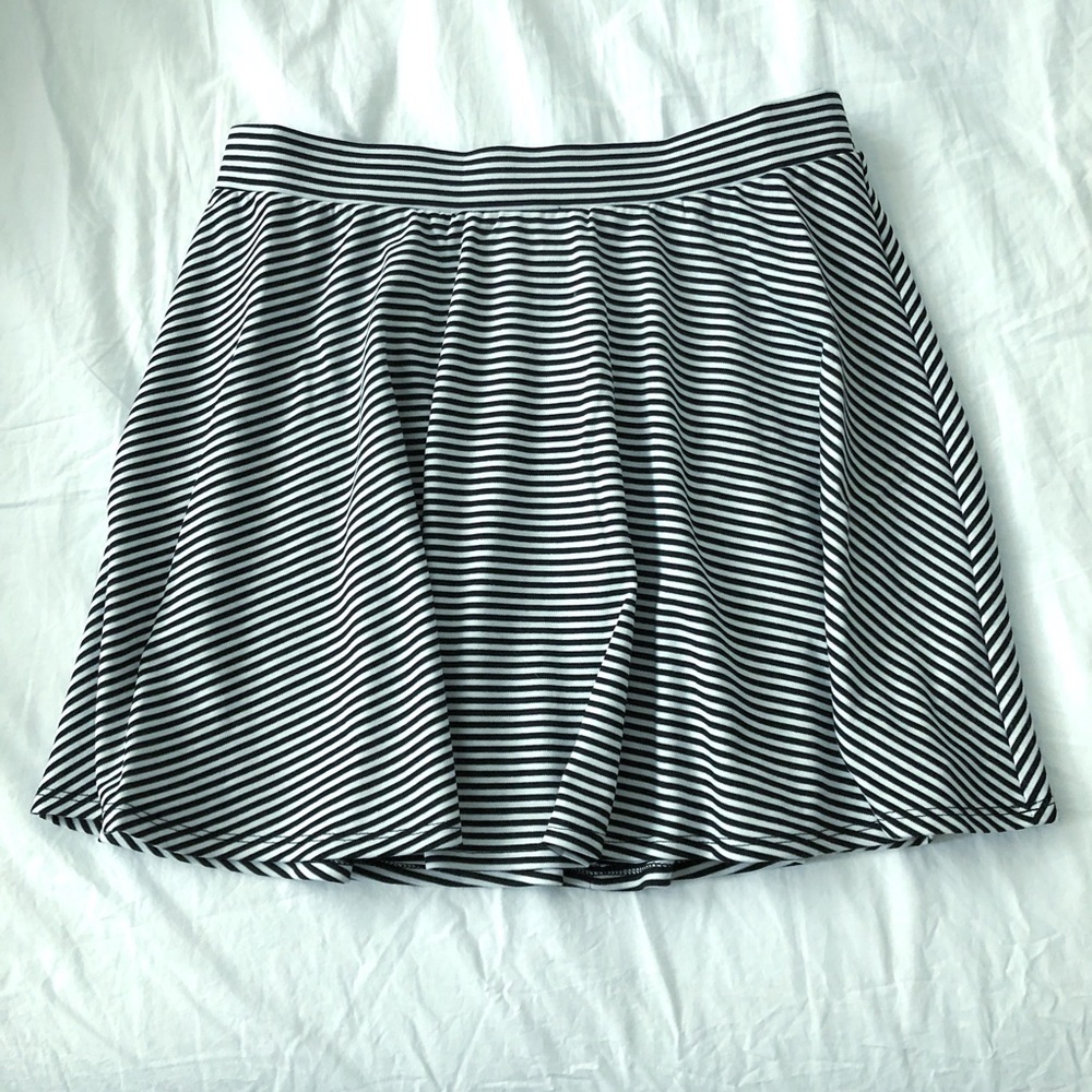 Striped Skater Skirt, Size Large